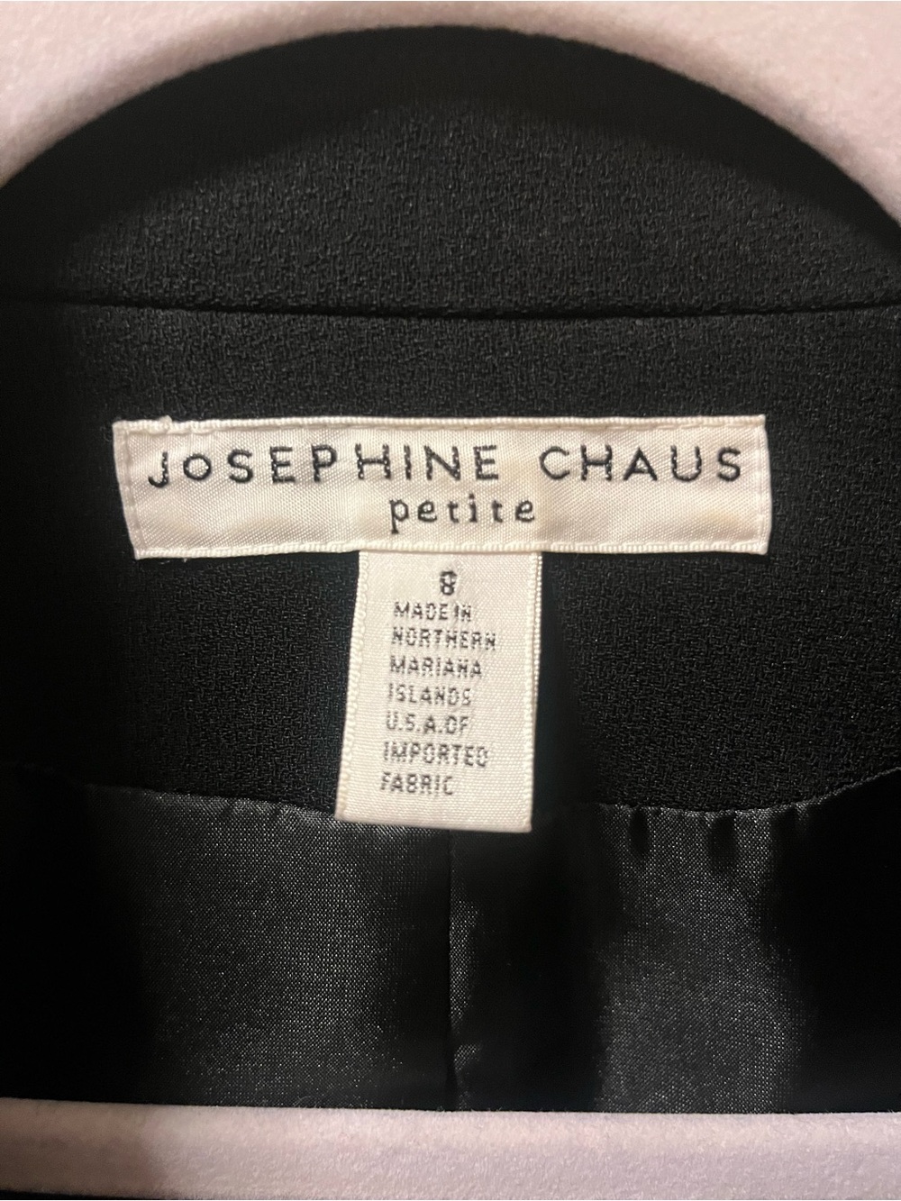 Josephine Chaus Petite 8 Black Button Front Career Blazer Jacket Lined Classic - Picture 8 of 10